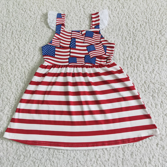 4th of July Red girl dress