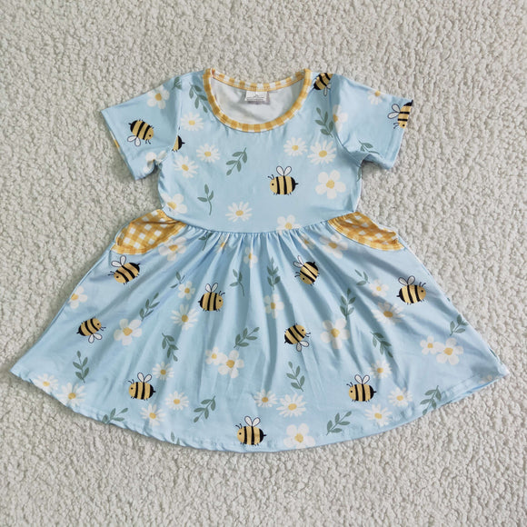 Bee cartoon  print dress